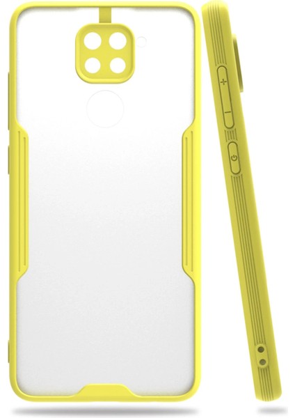 Xiaomi Redmi Note 9 Kılıf Platin Silikon - Sarı Glstd