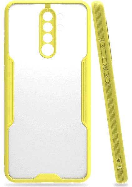 Xiaomi Redmi Note 8 Pro Kılıf Platin Silikon - Sarı Glstd