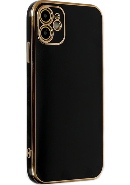 Apple iPhone 11 Kılıf Kenar Detaylı Yumuşak Parlak Silikon