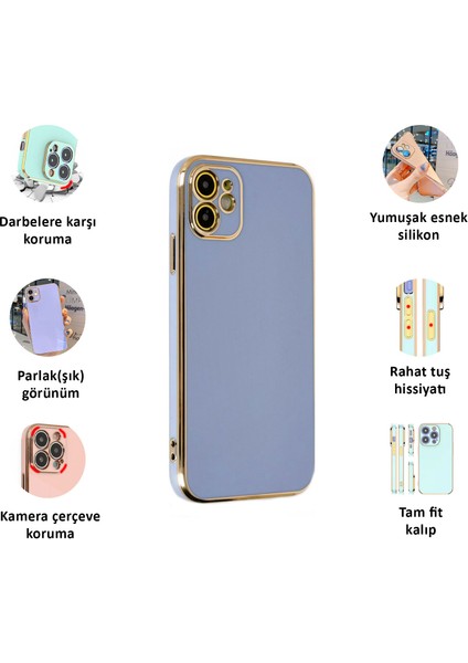 Apple iPhone 11 Kılıf Kenar Detaylı Yumuşak Parlak Silikon modelleri