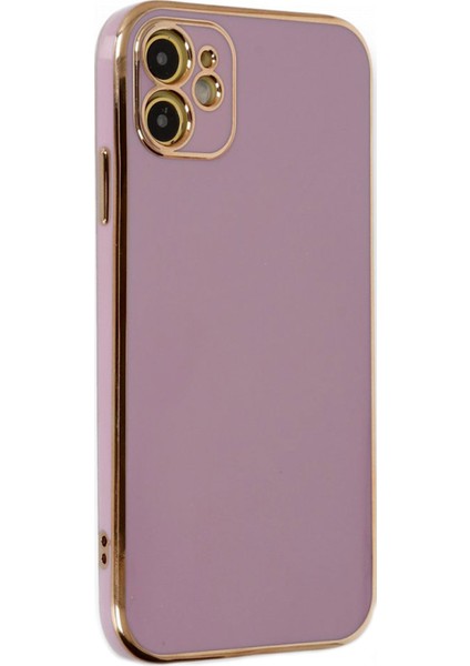 Apple iPhone 11 Kılıf Kenar Detaylı Yumuşak Parlak Silikon