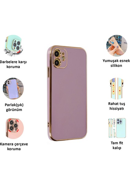 Apple iPhone 11 Kılıf Kenar Detaylı Yumuşak Parlak Silikon modelleri