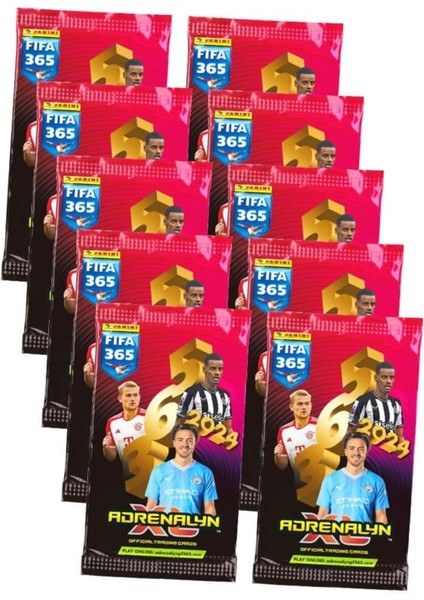 Adrenalyn Fifa 365 - 2024 Official Trading Card Futbolcu Kartları 10 Paket (60 Kart)