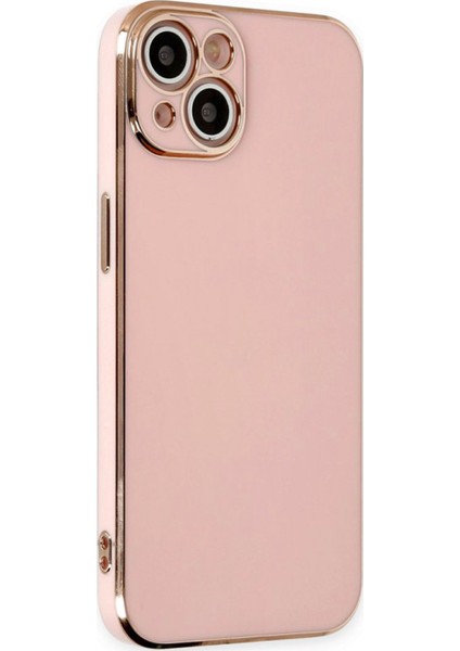 Apple iPhone 14 Kılıf Kenar Detaylı Yumuşak Parlak Silikon