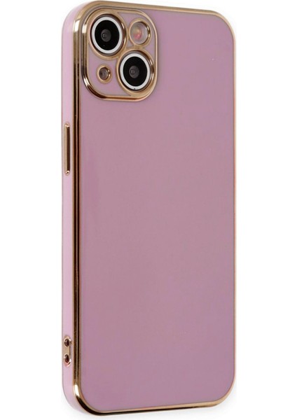 Apple iPhone 14 Kılıf Kenar Detaylı Yumuşak Parlak Silikon