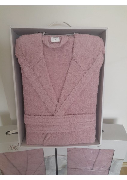 Tek Kişilik Kapşonlu Kutulu Lux Bornoz/luxury Bathrobe Set