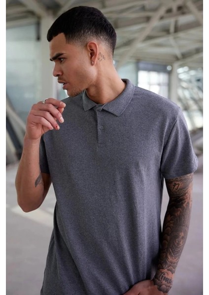 Erkek Polo Yaka Kısa Kollu Regular Fit T-Shirt