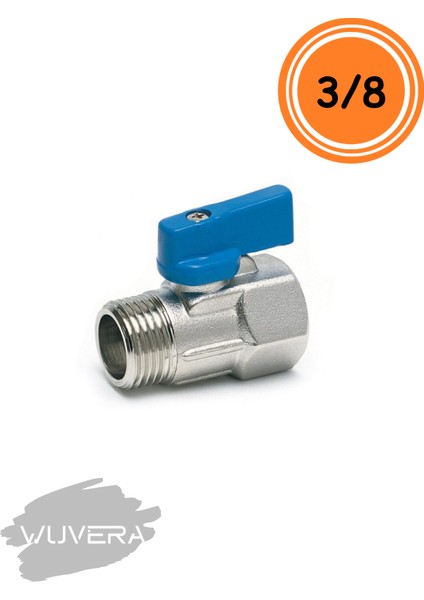 3/8” Mini Küresel Vana – %100 Pirinç Gövde, Kompakt Tasarım & 25 Bar Basınç Dayanımı