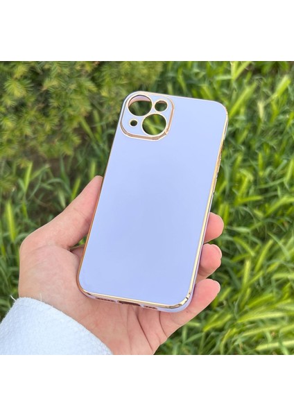 Apple iPhone 14 Kılıf Kenar Detaylı Yumuşak Parlak Silikon