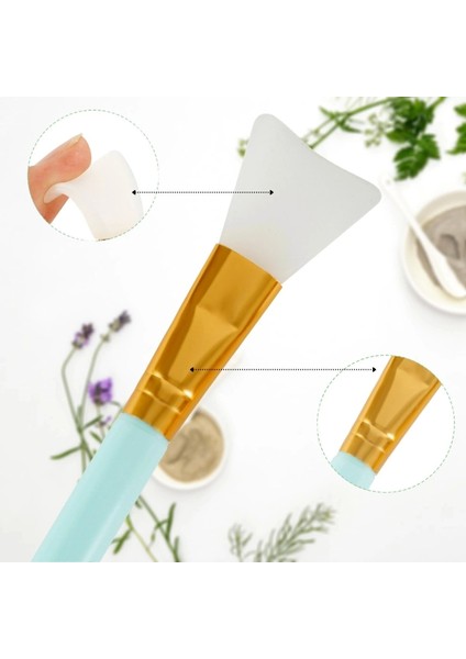 2li Silikon Temizlemesi Kolay Kullanılabilen Yüz Cilt Bakımı Maske ve Krem Spatulası (5047)