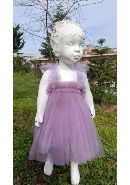 Kız Çocuk Kız Bebek Doğum Günü Özel Gün Bayramlık Kanatlı Elbise fırsatları