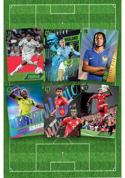 Panini Adrenalyn Top Class - 2025 Official Trading Card Futbolcu Kartları - 12 Paket (96 Kart)