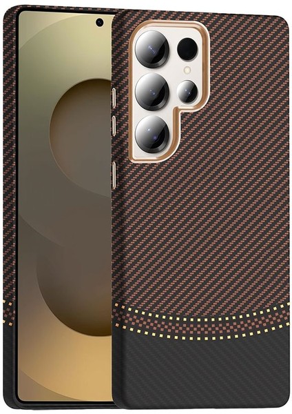 Samsung Galaxy S25 Ultra Uyumlu Mikrofiber Görünümlü Magsafe Özellikli Kılıf