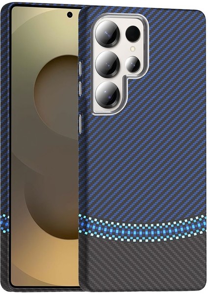 Samsung Galaxy S25 Ultra Uyumlu Mikrofiber Görünümlü Magsafe Özellikli Kılıf