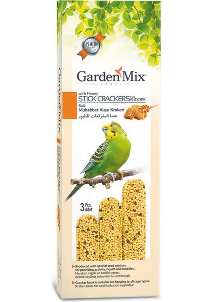 Gardenmix Platin Ballı Kuş Krakeri 3lü Glstd