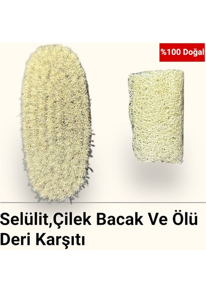 2'li Set Doğal At Kılı Fırça ve Yasemin Özlü Kabak Lifli Doğal Sabun modelleri