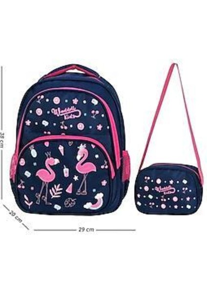 Lüx Sırt Çantası Beslenmeli Flamingo