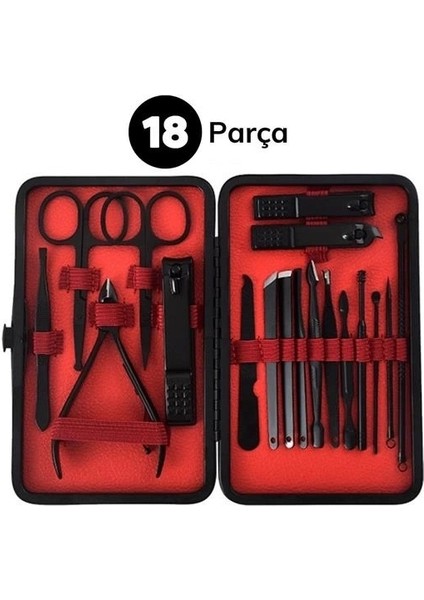 18 Parça Çanta Tipi Manikür Pedikür Tırnak Bakım Seti (5047) modelleri