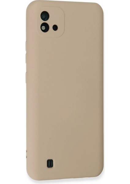 Realme C11 2021 Kılıf Nano Içi Kadife Silikon - Pudra Glstd