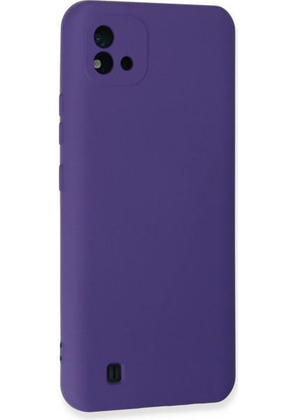 Realme C11 2021 Kılıf Nano Içi Kadife Silikon - Mor Glstd