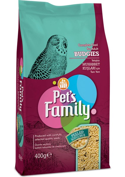 Pets Famıly Muhabbet Yemi Soyulmuş 400G Glstd