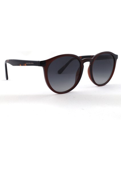 B-5019-C04 Unisex Güneş Gözlüğü Kahverengi Leopar Kemik Çerçeve Füme Cam fiyatları