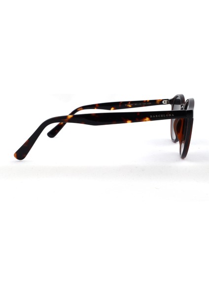 B-5019-C04 Unisex Güneş Gözlüğü Kahverengi Leopar Kemik Çerçeve Füme Cam modelleri