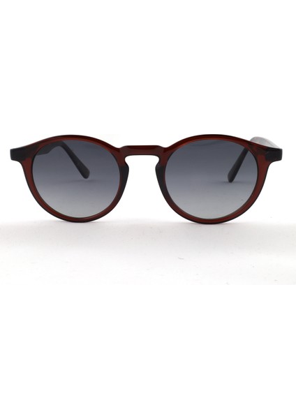 B-5021-C04 Unisex Güneş Gözlüğü Kahverengi Leopar Kemik Çerçeve Füme Cam