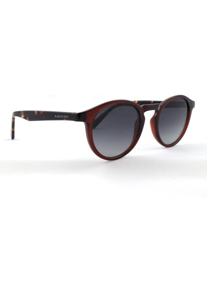 B-5021-C04 Unisex Güneş Gözlüğü Kahverengi Leopar Kemik Çerçeve Füme Cam fiyatları