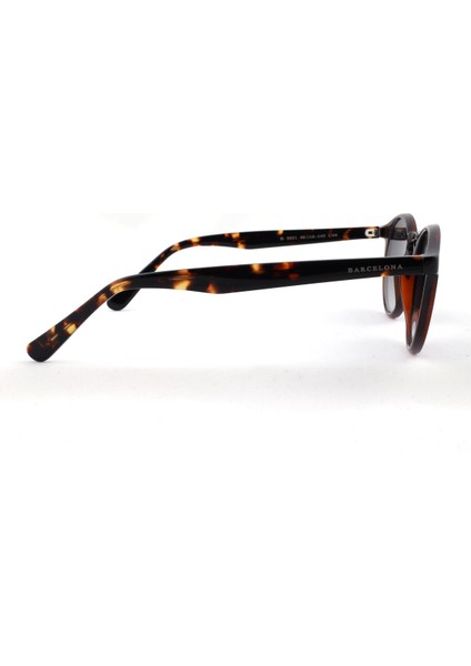 B-5021-C04 Unisex Güneş Gözlüğü Kahverengi Leopar Kemik Çerçeve Füme Cam modelleri