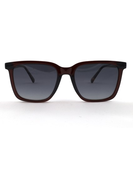 B-5031-C04 Unisex Güneş Gözlüğü Kahverengi Leopar Kemik Çerçeve Füme Cam