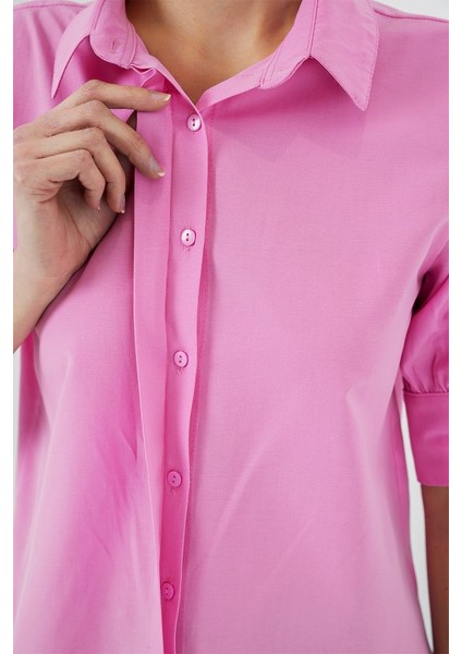 Kısa Kol Gömlek 20312 - Pembe fırsatları