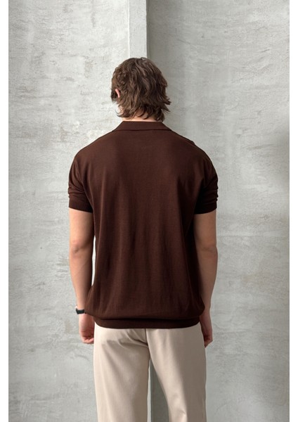 Erkek Oversize Pamuklu Polo Yaka Triko T-Shirt indirimleri