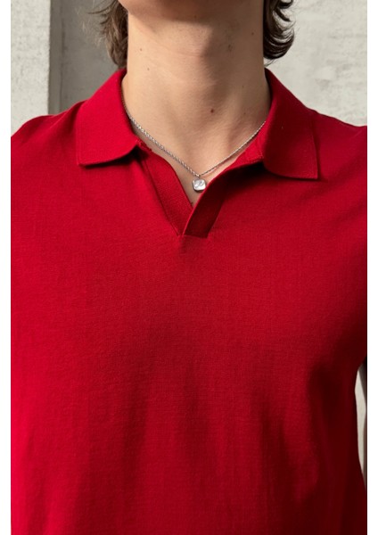 Erkek Oversize Pamuklu Polo Yaka Triko T-Shirt indirimleri