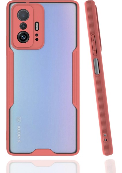 Xiaomi Mi 11T Pro Kılıf Platin Silikon - Pembe Glstd