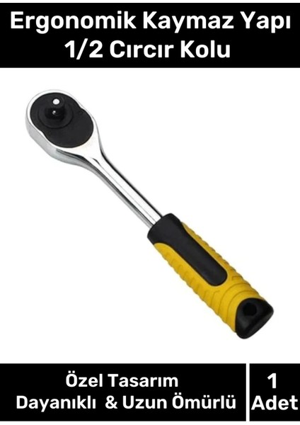 Özel Üretim Ayarlanabilir Dayanıklı Paslanmaya Karşı Koruma Ergonomik Kaymaz Yapı 1/2 Cırcır Kolu