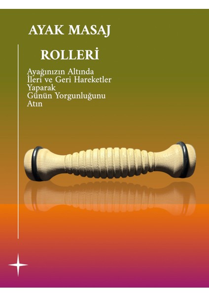 Pratik Ayak Masaj Roller Doğal Ahşap