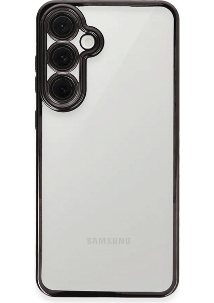 Samsung Galaxy A54 Uyumlu Lens Korumalı Kenarlar Renkli Şeffaf Kılıf
