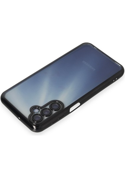 Samsung Galaxy A54 Uyumlu Lens Korumalı Kenarlar Renkli Şeffaf Kılıf