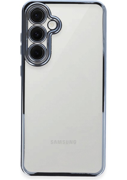 Samsung Galaxy S24 Fe Uyumlu Lens Korumalı Kenarlar Renkli Şeffaf Kılıf