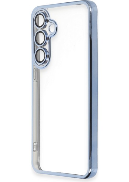 Samsung Galaxy S24 Fe Uyumlu Lens Korumalı Kenarlar Renkli Şeffaf Kılıf