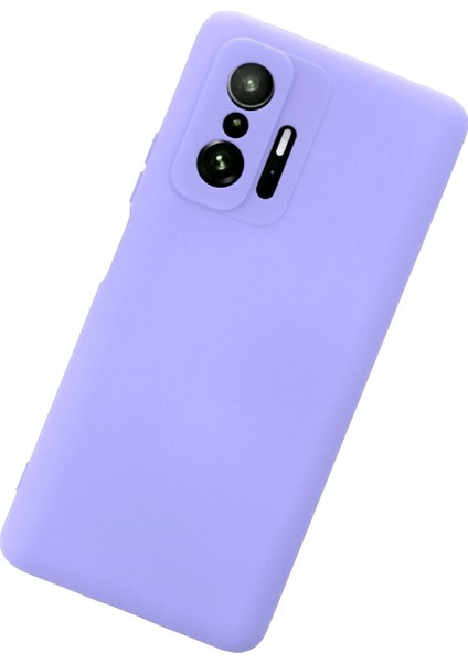 Xiaomi Mi 11T Pro Kılıf Nano Içi Kadife Silikon - Lila Glstd
