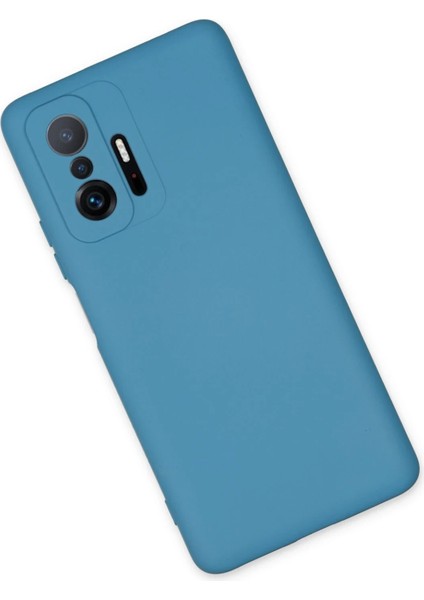 Xiaomi Mi 11T Pro Kılıf Nano Içi Kadife Silikon - Mavi Glstd