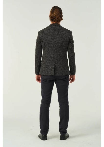 Erkek Slim Fit Blazer Ceket Siyah Desenli indirimleri