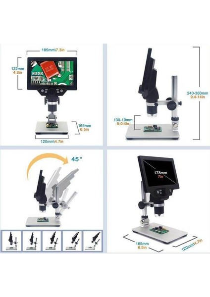 Cms 071 Ledli LCD Ekranlı Mikroskop