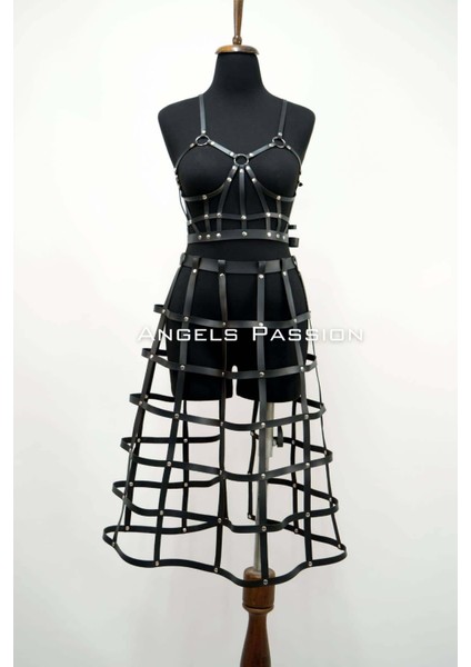 Deri Etek ve Deri Göğüs Harness Takım, Cosplaywear - BRF1013 fırsatları