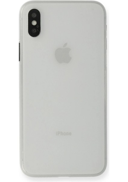Apple iPhone Xs Max Kılıf Pp Ultra Ince Kapak - Beyaz Glstd