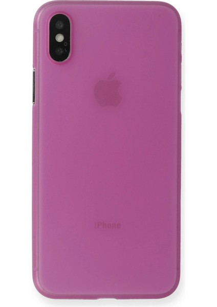 Apple iPhone Xs Max Kılıf Pp Ultra Ince Kapak - Pembe Glstd