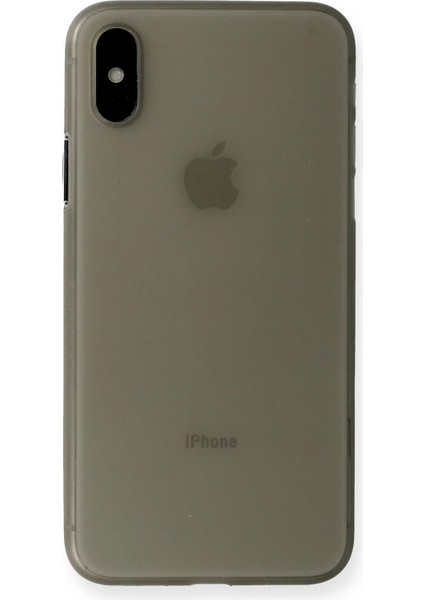 Apple iPhone Xs Max Kılıf Pp Ultra Ince Kapak - Gri Glstd