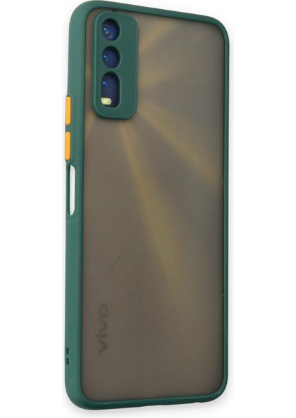 Vivo Y11S Kılıf Montreal Silikon Kapak - Yeşil Glstd
